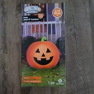Airblown 2.7' Inflatable LED Jack O'Lantern Halloween Fall pumpkin Gemmy - Picture 1 of 4