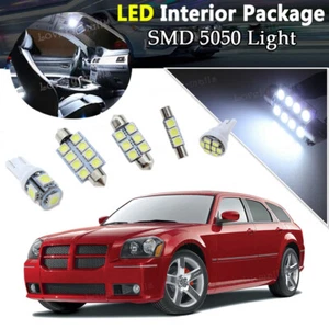 For 2005-2008 Dodge Magnum White LED Interior Lights Package Kit Bulbs Lamp O5 - Picture 1 of 11