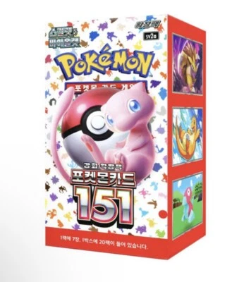Pokemon Cards TCG 151 Booster Box Scarlet&Violet Korean Factory Sealed - Image 1 of 4