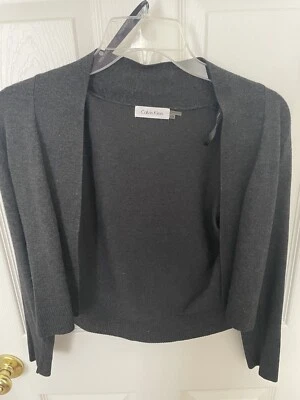 Calvin Klein Gris Manga 3/4 Encogerse de hombros talla XS Foto 1 de 4
