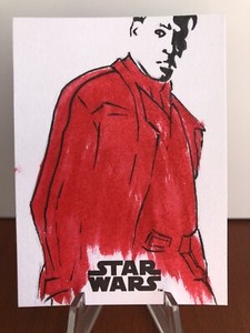 TOPPS STAR WARS THE LAST JEDI Finn (John Boyega) 1/1 SKETCH CARD Michelle Rayner