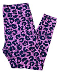 LuLaRoe Womens Leggings Size TC2 Pink Purple Black Cheetah Leopard Plus 18+ NWT