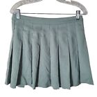 Bohme Urban Daizy Pleated Tennis Mini Skirt Khaki Green New Women's Size Large