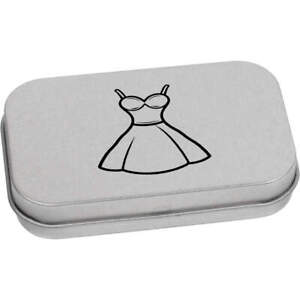 'Cute Simple Dress' Metal Hinged Tin / Storage Box (TT045836)