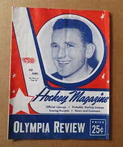 Gordie Howe #17 Rookie Vintage Detroit Red Wings Program 1947 vs Toronto - Picture 1 of 4