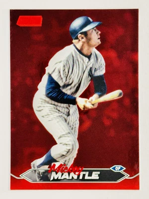 2024 Topps Stadium Club Baseball MICKEY MANTLE #136 Red Foil - Image 1 of 2