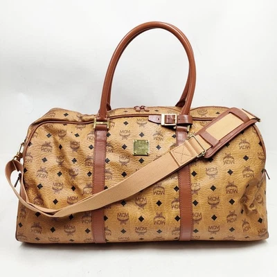 NO TARIFF MCM Boston Bag Brown PVC 2288667 - Image 1 of 4