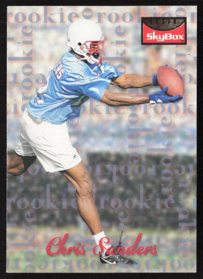 1995 SkyBox Premium Chris Sanders #184 Rookie Houston Oilers - Image 1 of 2