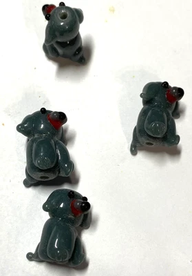 Cuentas colgantes de trabajo de lámpara de animales artesanales vintage de 20 mm a 30 mm Foto 1 de 4