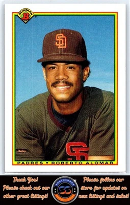 Roberto Alomar 1990 Bowman #221 San Diego Padres - Image 1 of 2