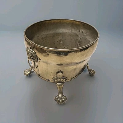 Alter großer Messing Löwen Übertopf, Blumentopf 40 x 32cm - Bild 1 von 4