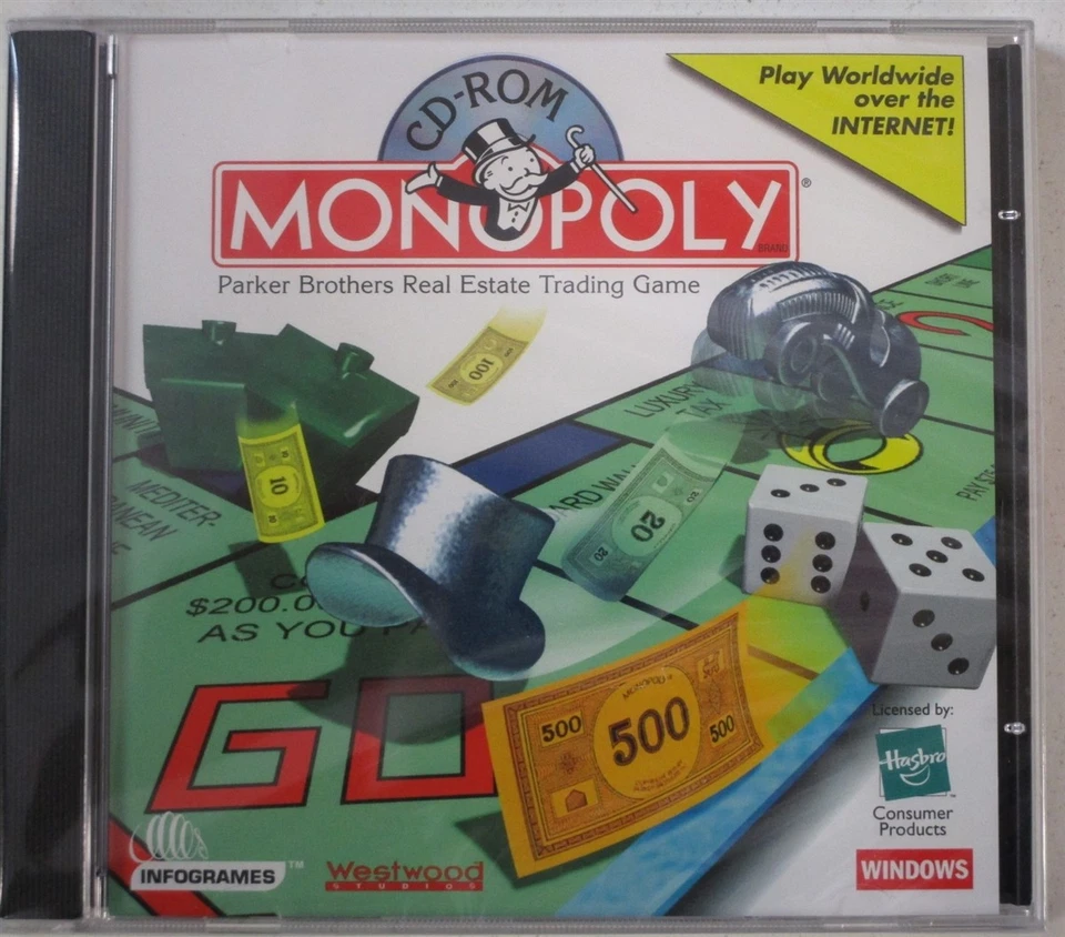 Video Game PC Monopoly the original classic board game 1998 NEW SEALED Jewel - Image 1 of 2