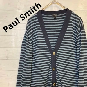 Paul Smith Men Cardigan M Wool Green Navy Japan - Picture 1 of 8