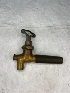 Vintage Antique Solid Brass Barrel Bung Spigot Keg Tap Breweriana Removable KEY - Picture 1 of 4