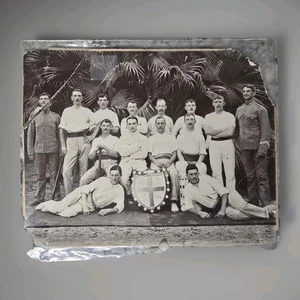 British Military Cricket Team c.1895-1910 Colonial Era Photograph - Original - Bild 1 von 4