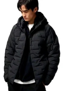 Uniqlo Pufftech Lightweight Quilted Puffer Jacket Men's XL Black Water Repellent - Picture 1 of 7