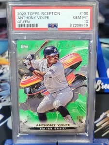 💣 POP 28 🔥 PSA 10 2023 Topps Inception Green  Anthony Volpe RC Rookie Yankees - Picture 1 of 3