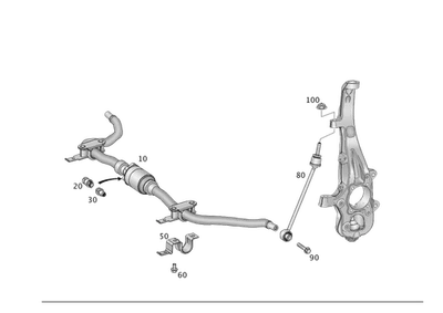 Genuine Mercedes-Benz Torsion Bar Linkage 166-320-11-00 Foto 1 de 2
