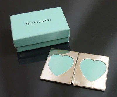 Auténtico marco de fotos de corazón vintage Tiffany & Co. plata de ley #8455 Foto 1 de 4