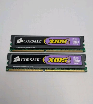 Corsair XMS2 2GB ( 2x1 GB) DDR2 800 MHz Desktop Memory CM2X1024-6400C4 - Image 1 of 2