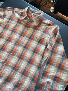 Royal Robbins Large Multicolor Plaid Light Flannel Long Sleeve Button Shirt - Picture 1 of 17