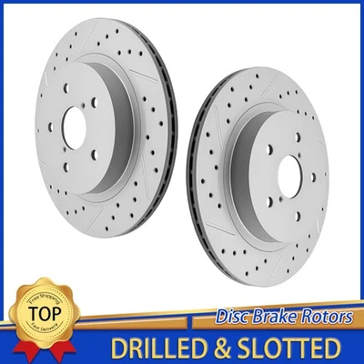 300mm Rear Drilled Disc Brake Rotors For 2015 - 2025 Subaru Outback Legacy - Image 1 of 4