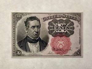 ~ FR 1266 TEN 10 CENTS FIFTH / 5TH ISSUE FRACTIONAL CURRENCY NOTE - MEREDITH UNC - Picture 1 of 2