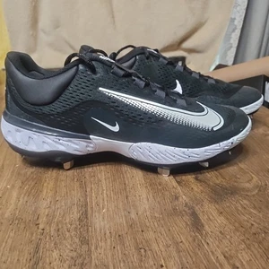 Nike Alpha Huarache Elite 4 Metal Baseball Cleats Black DJ6521-003 Mens Sz 11.5 - Picture 1 of 10