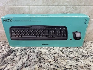Logitech MK335 Wireless Keyboard and Mouse Combo, Black/Silver BRAND NEW SEALED - Picture 1 of 3
