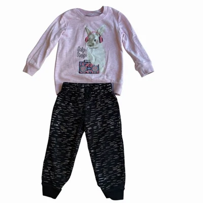 Koala Kids Pink and Black Bunny Set Size 2T - Image 1 of 4