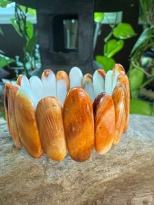 Bracciale Navajo Nativi Americani Spinoso Conchiglia di Ostriche Elasticizzato - Foto 1 di 4