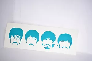 Adesivo decalcomanie auto vinile The Beatles colore a scelta John Paul George Ringo - Foto 1 di 3