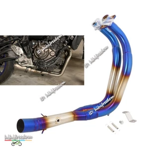51mm Exhaust Header Link Pipe Escape For Yamaha YZF R7 2021-23 MT07 FZ07 22-2023 - Picture 1 of 9