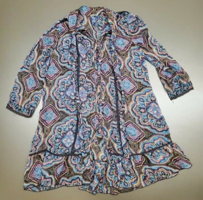 Organza gasa transparente vintage años 90 azul asfalto para mujer talla S glamour lentejuelas... Foto 1 de 4