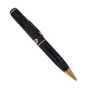 Stylo camera petite 4 Go doré et noir - Photo 1/3
