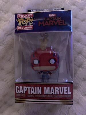 Marvel Captain Marvel Pop! Keychain Vinyl Mini Figure Funko - Image 1 of 2