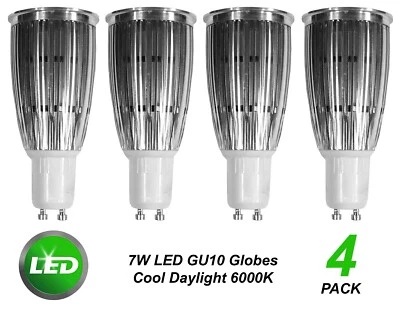 4 x 7W LED GU10 Downlight Globes Bulbs Lamps 240V GU10 Cool Daylight 6000K COB - Image 1 of 4