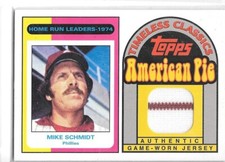 2001 Topps American Pie Timeless Classics Mike Schmidt Jersey Card #BBTC-30