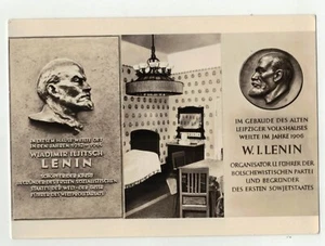Homenaje a Lenin en Leipzig, fotografía real, postal - Imagen 1 de 2