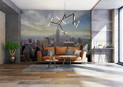 Papel Pintado 320x230 cm Ciudad Nueva York Azul Panorama Decorativo Mural de Pared Foto 1 de 4