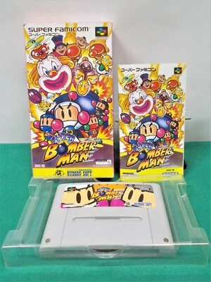 SNES -- SUPER BOMBERMAN -- Boxed. Super famicom. Japan game.  13376 - Image 1 of 4