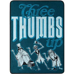Halloween Haunted Mansion Three Thumbs Up  Blanket Warm Soft Throw 46"x60'' - Picture 1 of 2
