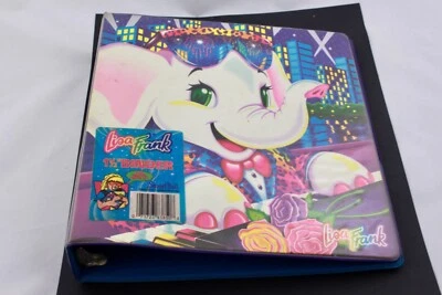 LISA FRANK 3 RING BINDER ELEPHANT MUSIC ROSES MULTICOLOR RAINBOW - Image 1 of 4