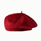 Men Women Knitted Beret Artist Painter French Hat Winter Warm Beanie Cap Plain