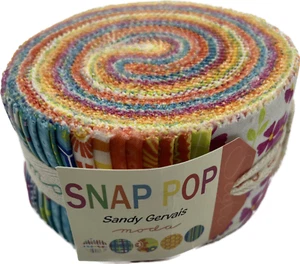 OOP SNAP POP Jelly Roll by Sandy Gervais for Moda. 2.5 inch strips - Picture 1 of 5