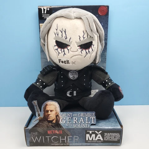 Jinx Toys The Witcher Grunt & Grumble Geralt Plush with Sound New in Box Cover