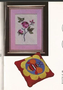 Needlepoint Patterns Butterfly Rose Bee Iris Bargello Vintage 197s P42 - Picture 1 of 8