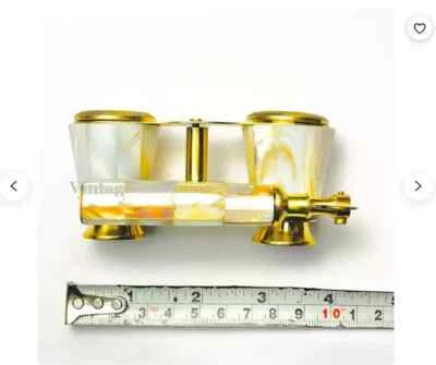 Mother of Pearl binocular Brass Binocular With Handle, Theater Glasses, Nautical - Image 1 of 4