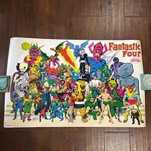 Póster de los Cuatro Fantásticos John Byrne con Collage de Villanos Marvel Comics 1984 - Imagen 1 de 10