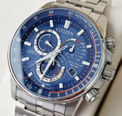 Reloj Citizen Eco-Drive PCAT CB5880-54L Cristal de Zafiro Cronógrafo Esfera Azul Foto 1 de 4